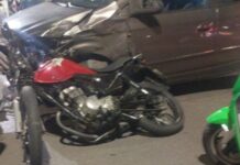 Acidente entre moto e carro deixa duas pessoas feridas na Zona Sul de Manaus
