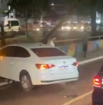 Acidente derruba radar e provoca congestionamento na Avenida Brasil em Manaus