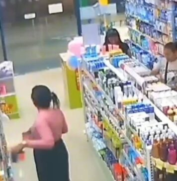 Câmeras flagram grupo suspeito de furtar produtos em farmácia na Zona Centro Sul de Manaus