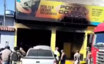 Princípio de incêndio atinge loja e mobiliza bombeiros na Zona Norte de Manaus