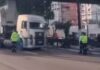 Carreta com turbina provoca congestionamento na Avenida Coronel Teixeira em Manaus